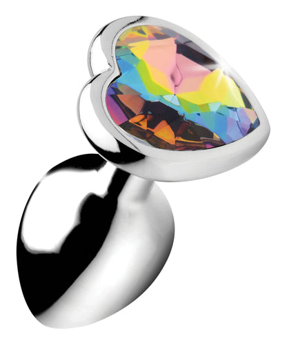 Rainbow Prism Heart Anal Plug - Small - Love It Wet