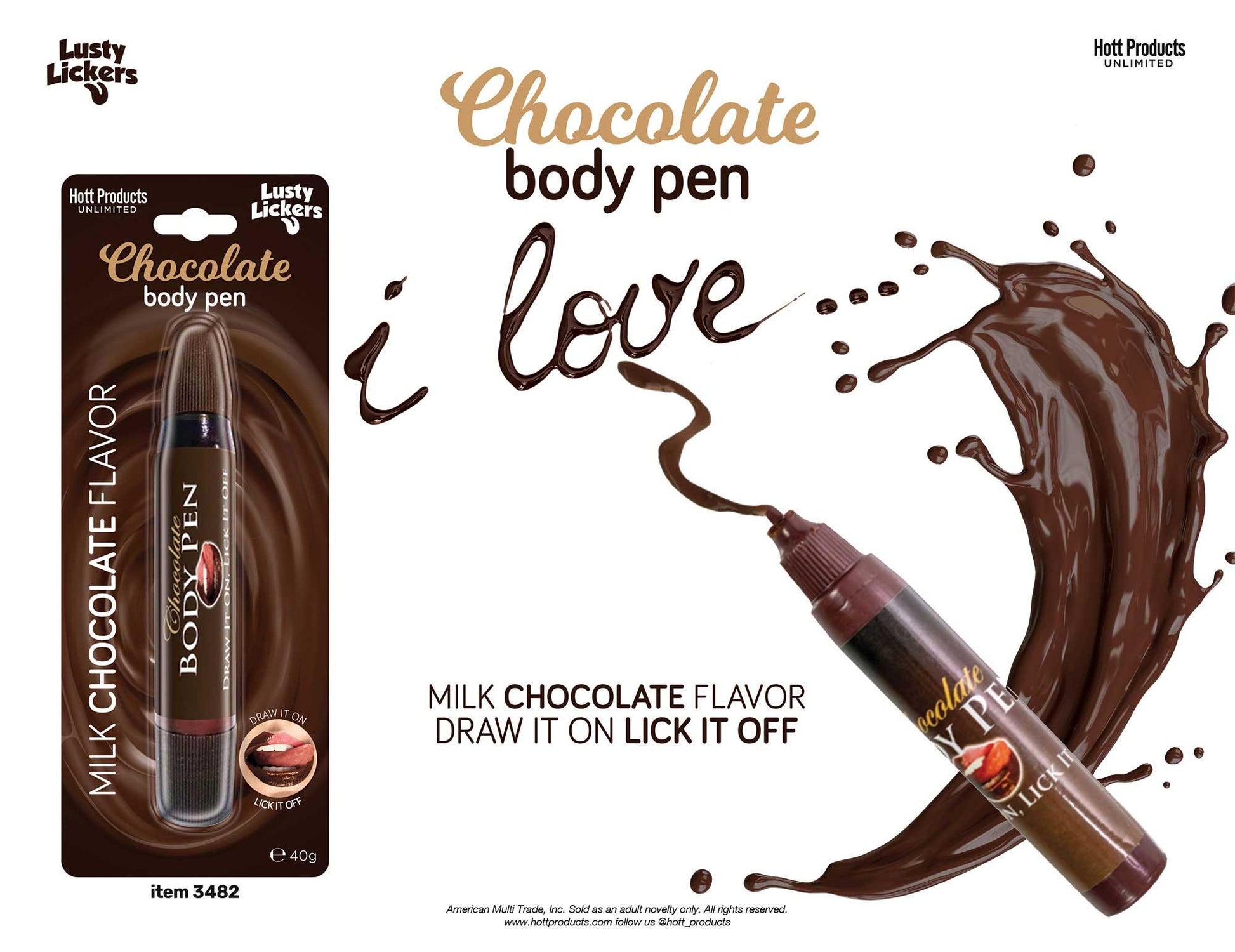 Milk Chocolate Body Pen - Love It Wet