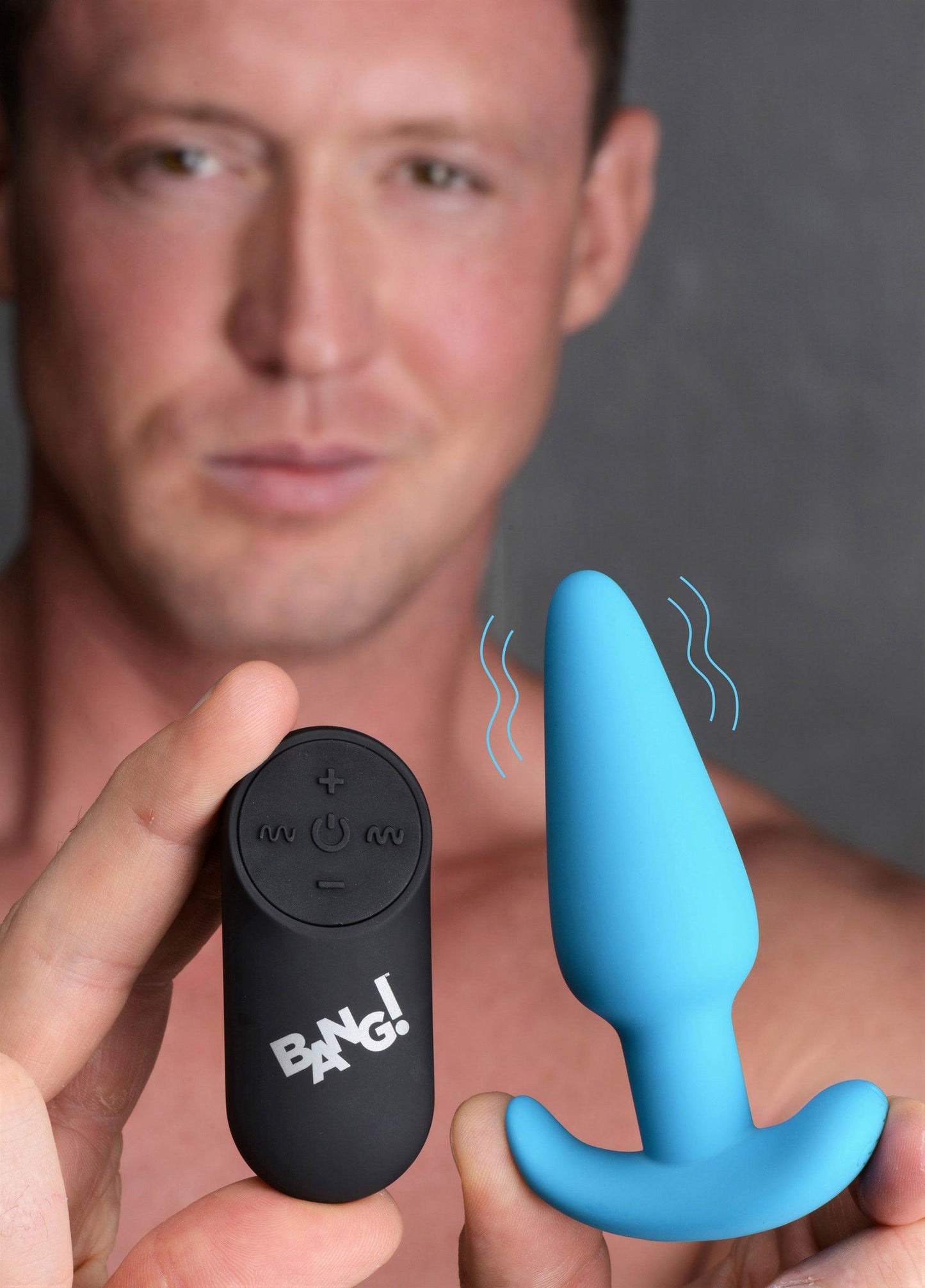 21x Silicone Butt Plug With Remote - Blue - Love It Wet