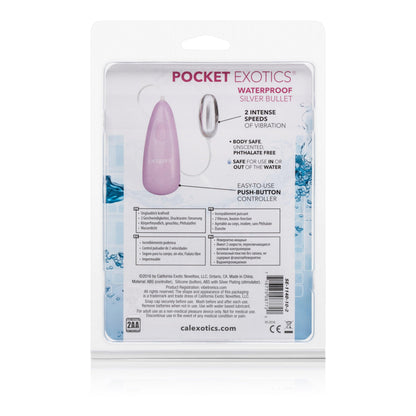 Pocket Exotics Waterproof Silver Bullet - Pink - Love It Wet