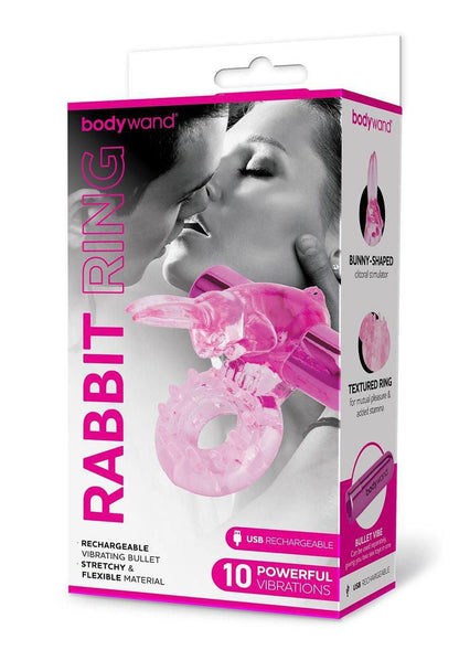 Bodywand Rechargeable Rabbit Ring - Pink - Love It Wet