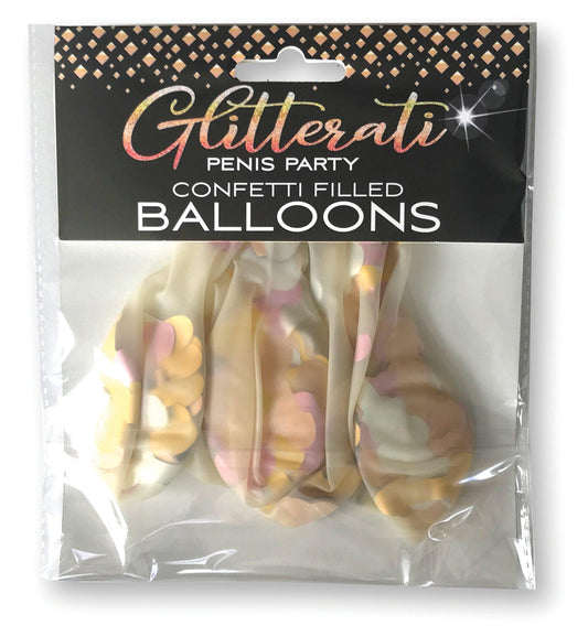 Glitterati Penis Party Confetti Balloon - Love It Wet