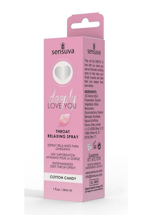 Deeply Love You Throat Relaxing Spray - 1 Fl. Oz. - Cotton Candy - Love It Wet