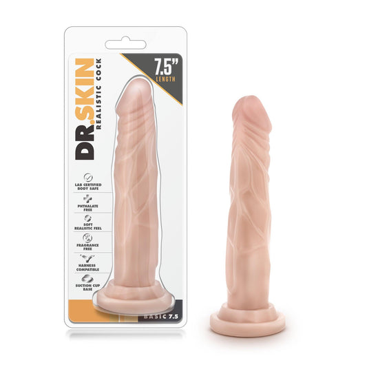 Dr. Skin - Realistic Cock - Basic 7.5 - Beige - Love It Wet