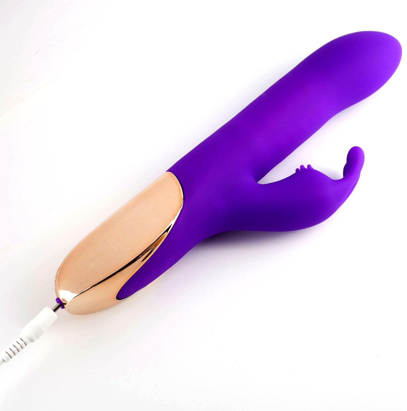 Karlin USB Rechargeable 10-Function Rabbit Vibrator - Purple - Love It Wet