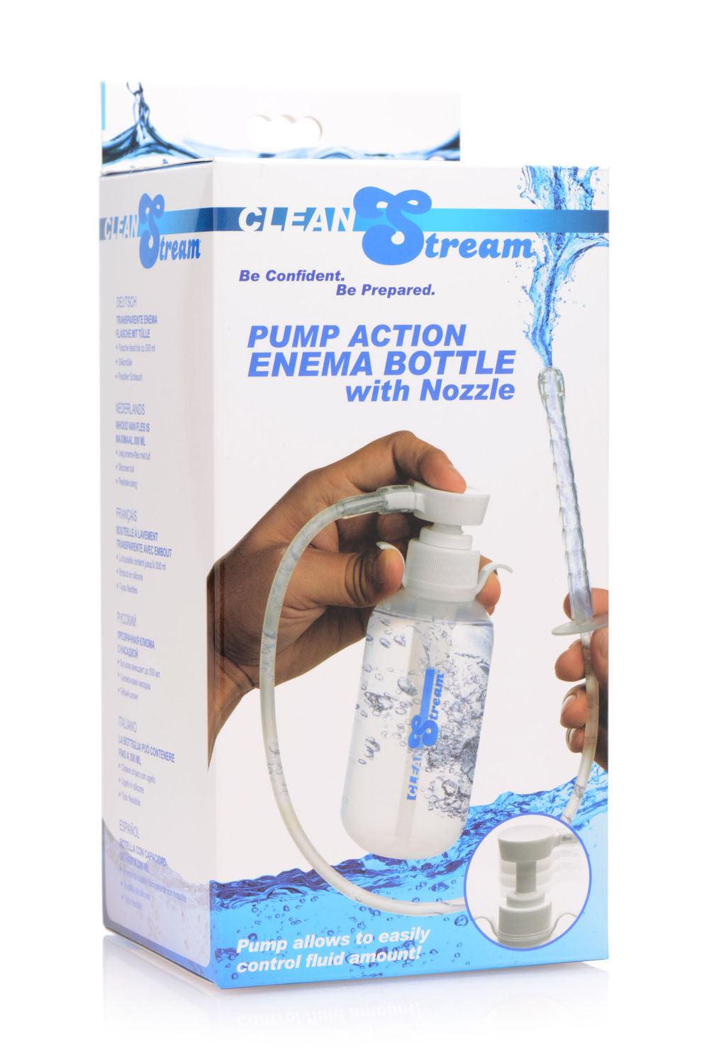 Pump Action Enema Bottle With Nozzle - Love It Wet