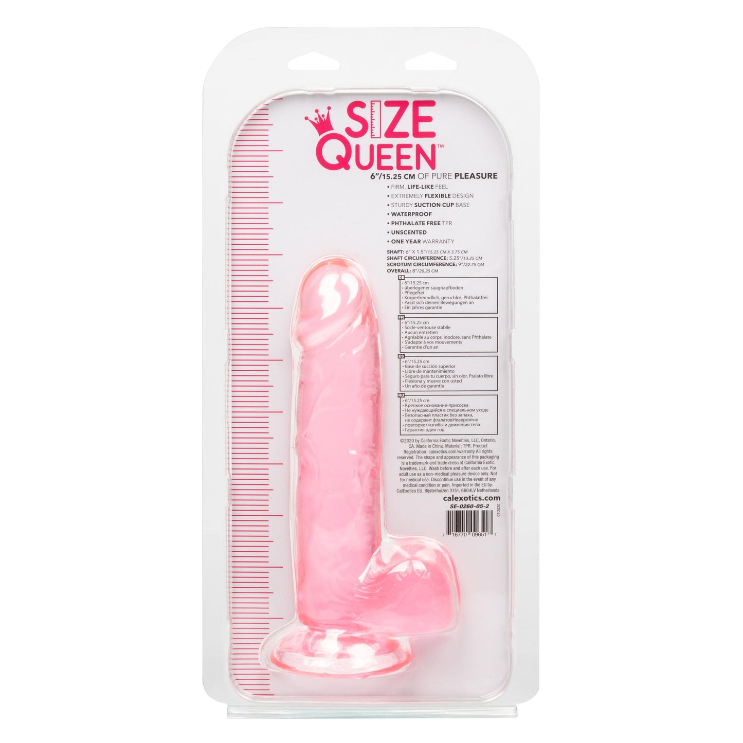 Size Queen 6 inch/15.25 Cm - Pink - Love It Wet